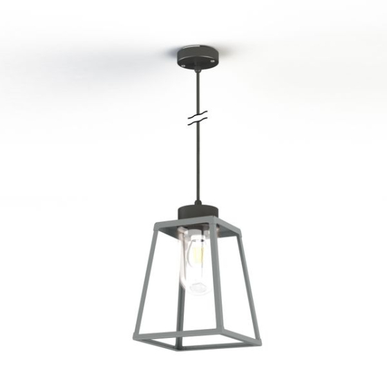 moderní závěsné světlo na zahradu šedé Lampiok venkovní lampa na chalupu šedá Lampiok